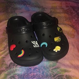 Black classic crocs